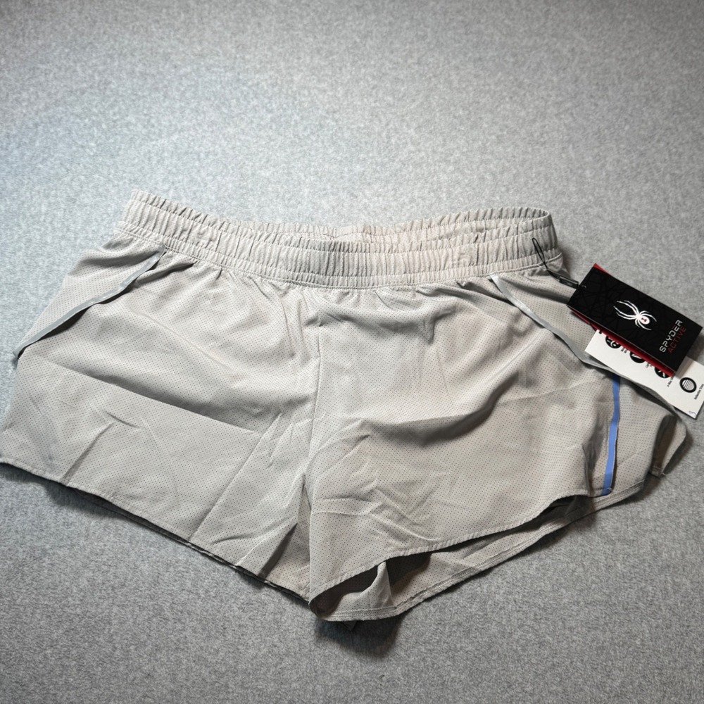 Spyder Active Running Shorts Womens‎ XL Technical Perforated Reflective Trim NWT